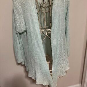 Eileen Fisher Open Knit Waterfall Sweater